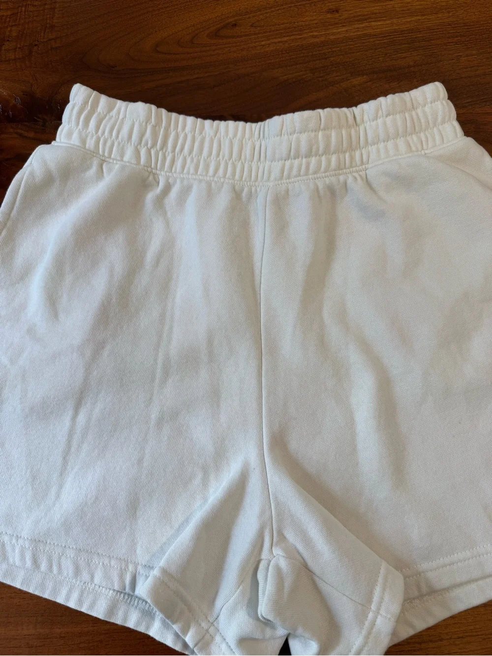 The North Face Women's Off-White Pull-On Cotton Fleece Shorts